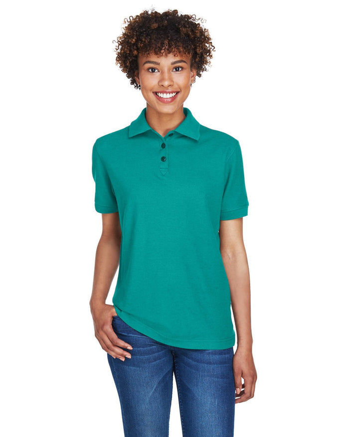 UltraClub 8541 Ladies' Whisper Piqu Polo - Ninja Transfers