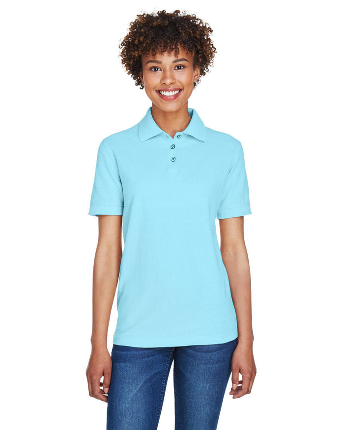 UltraClub 8541 Ladies' Whisper Piqu Polo - Ninja Transfers