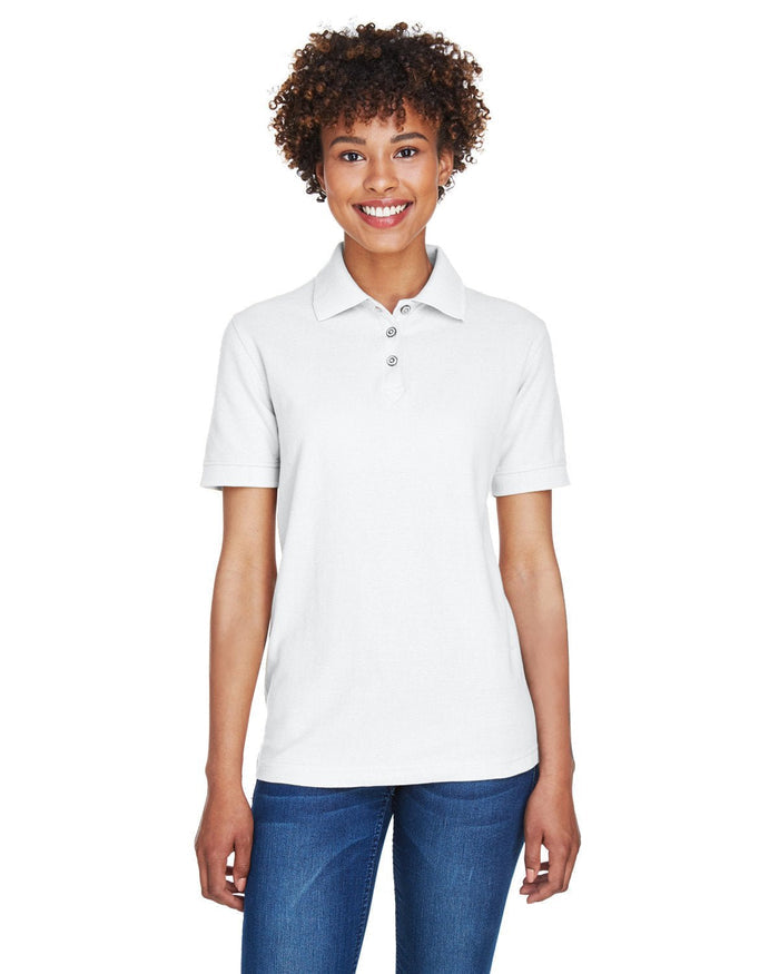 UltraClub 8541 Ladies' Whisper Piqu Polo - Ninja Transfers