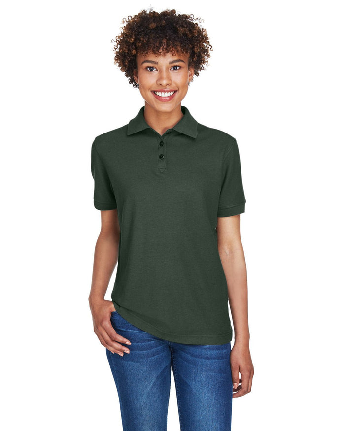 UltraClub 8541 Ladies' Whisper Piqu Polo - Ninja Transfers