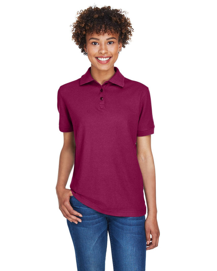 UltraClub 8541 Ladies' Whisper Piqu Polo - Ninja Transfers