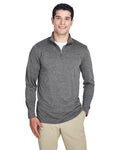 UltraClub 8618 Men's Cool & Dry Heathered Performance Quarter - Zip - Ninja Transfers