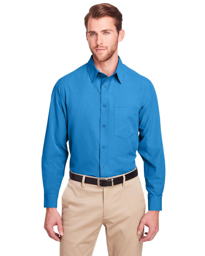 UltraClub UC500 Men's Bradley Performance Woven Shirt - Ninja Transfers