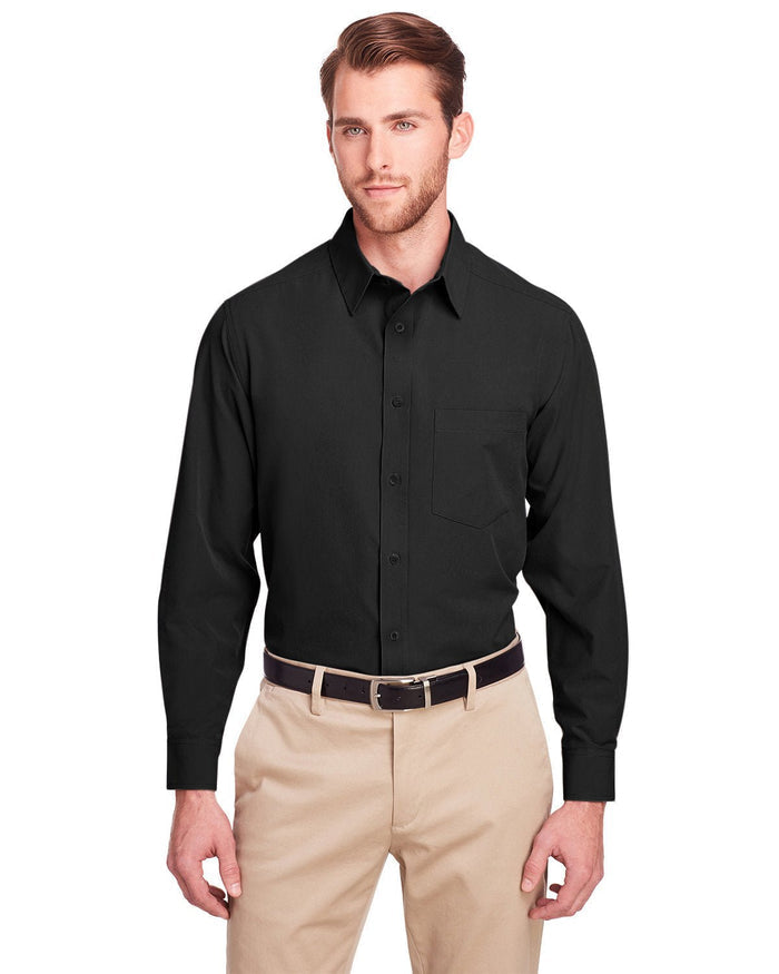 UltraClub UC500 Men's Bradley Performance Woven Shirt - Ninja Transfers