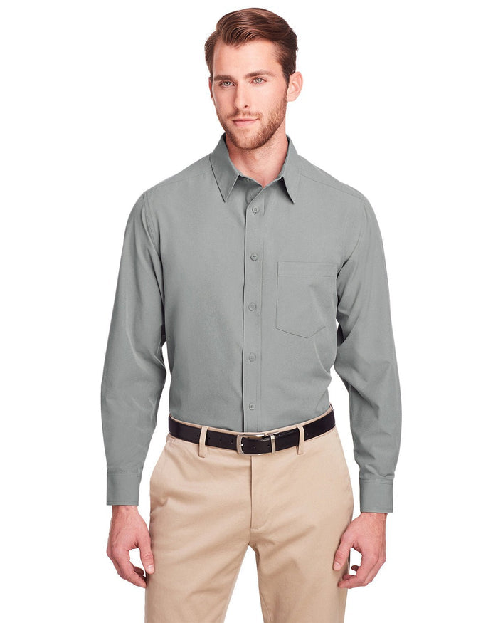 UltraClub UC500 Men's Bradley Performance Woven Shirt - Ninja Transfers