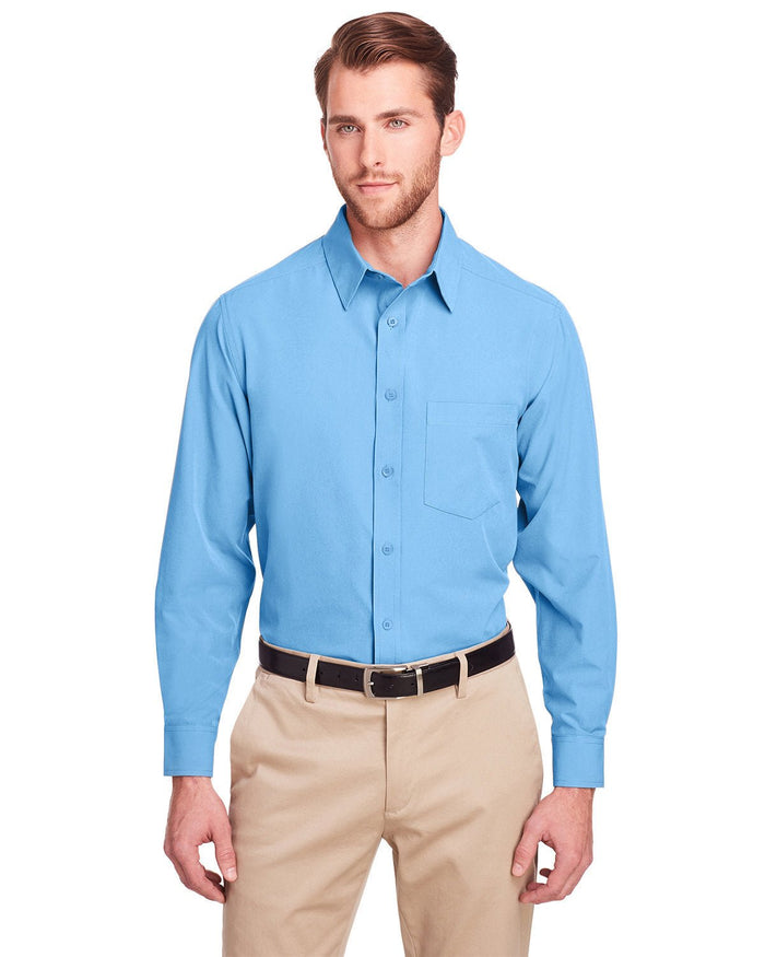 UltraClub UC500 Men's Bradley Performance Woven Shirt - Ninja Transfers