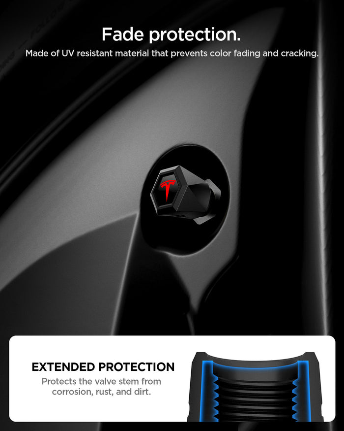 ACP11371 - Universal Tire Valve Stem Cap | VS100TS/R in Red showing fade protection.