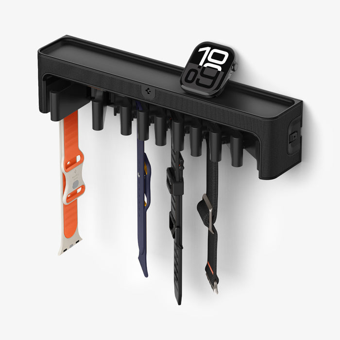 AMP09445 - Watch Band Organizer | S341 showing the front with watch and bands attached