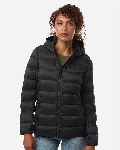 Weatherproof W26715 Women's Lightweight Poly-filled Hooded Puffer Jacket