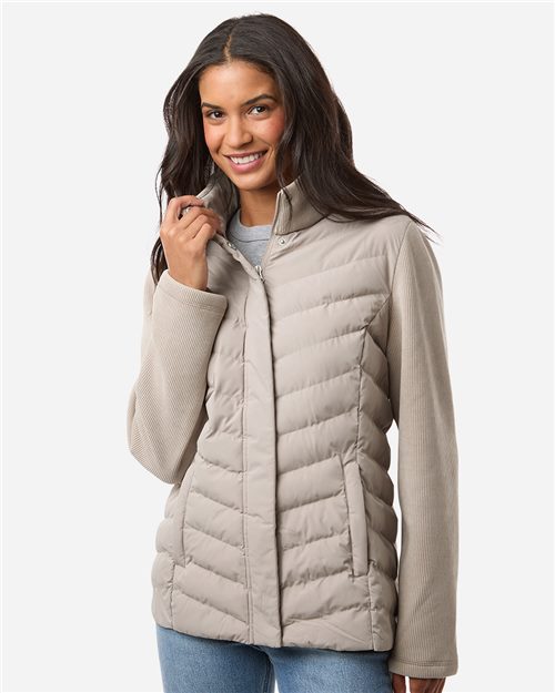 Weatherproof W26719 Women's Mixed Media Chevron Jacket