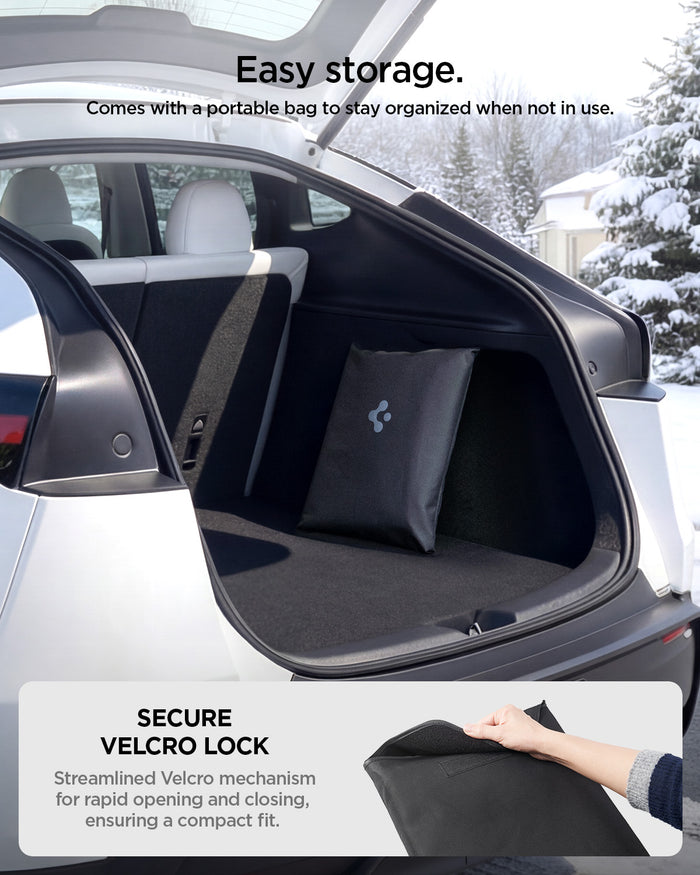 ACP10950 - Windshield Cover | WC100 in Black showing easy storage