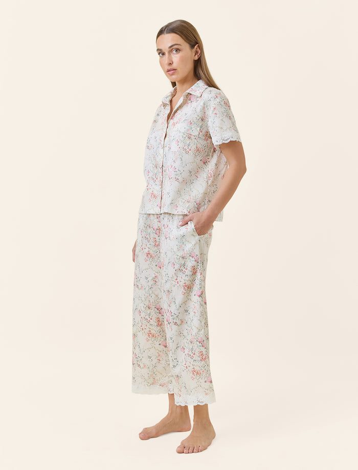 Yolly Lace Crop PJ Set