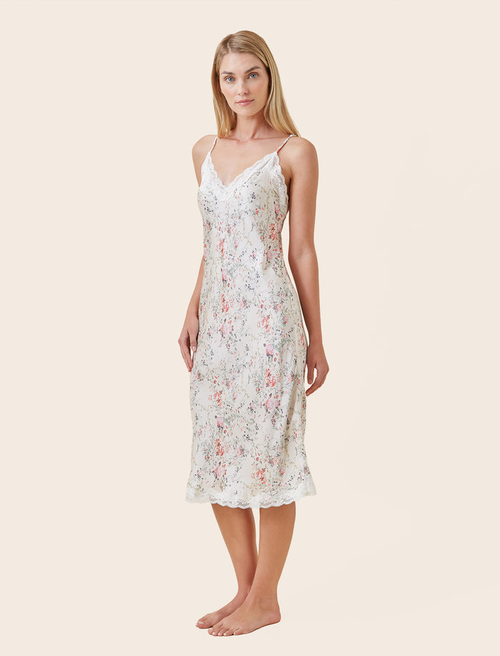 Yolly Satin Lace Slip Nightgown